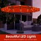 Double-Sided Patio Umbrella Solar LED Lights with Steel Frame Base